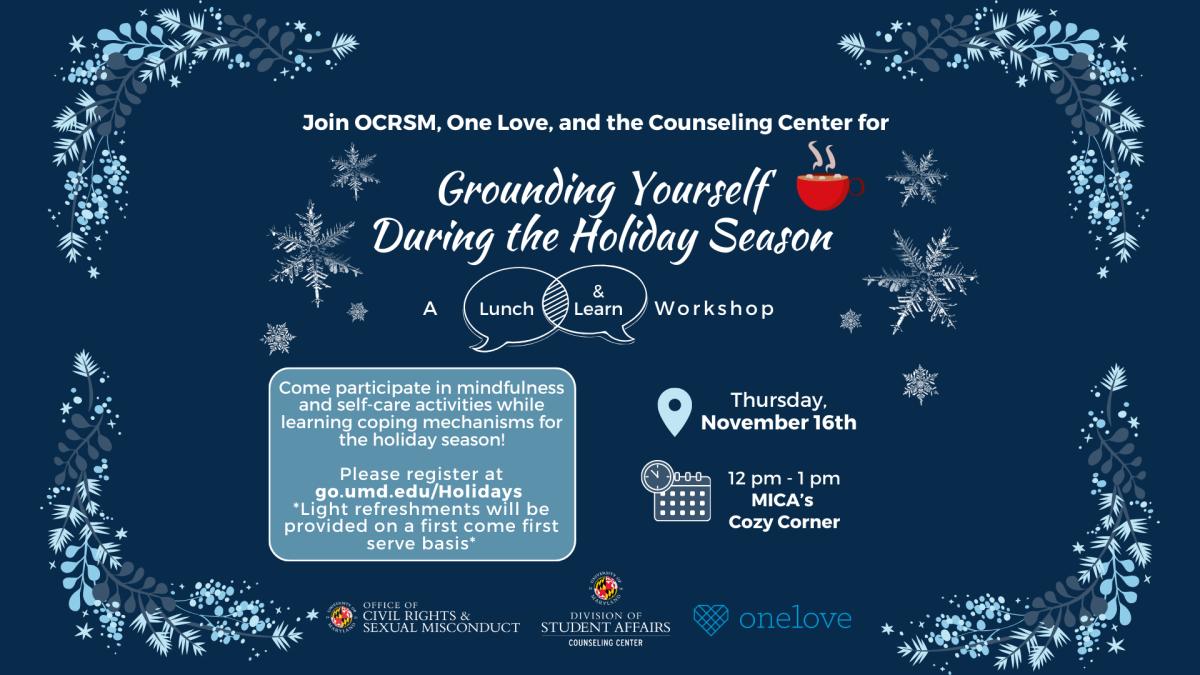 Grounding Yourself During the Holiday Season Event (Flyer)