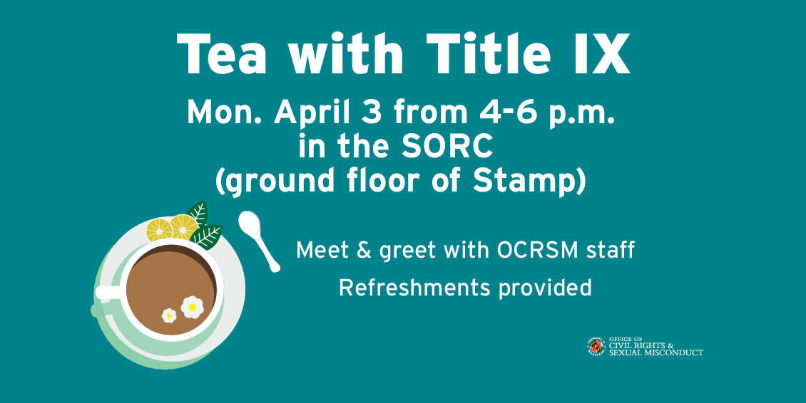 Tea with Title IX Event Flyer (SAAM)