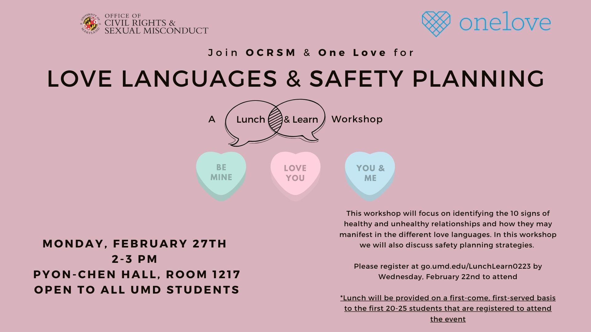 Love Languages & Safety Planning (Feb. 2023)