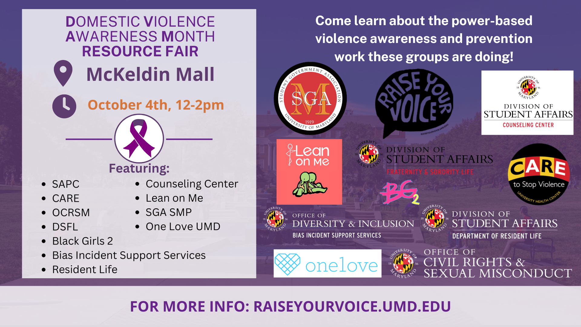 DVAM Resource Fair 2024 Graphic